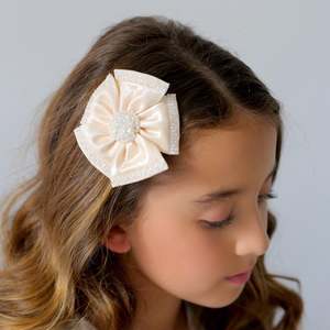 The Saffron Satin Flower Hair Clip