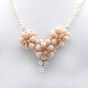 The Alexia Designer Fresh Water Pearl and Crystal Necklace