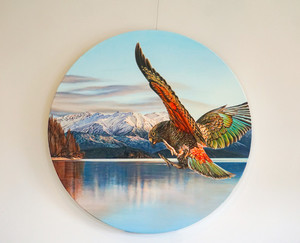 Products: Lake Wānaka in Flight Sierra Roberts Art