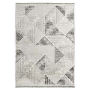 Geometric: Piper Geo Cream/Dark Grey Rug