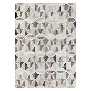 Geometric: Corbit 18P-28081 Grey White Rug