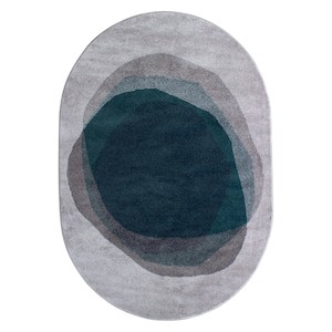 Osaka Oval Silver/Green Rug