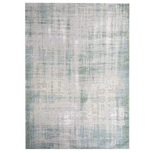 Acrylic Chenille: Russo Grunge Aqua Rug