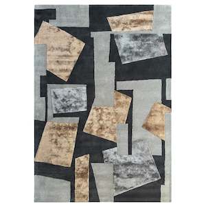 Geometric: Bente District Copper Rug