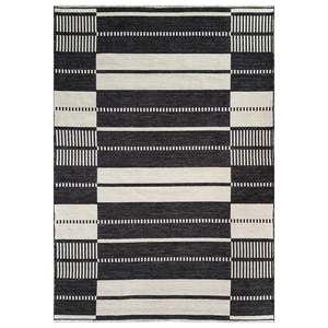 Extra Large: Harlow Reversible Block Black Rug