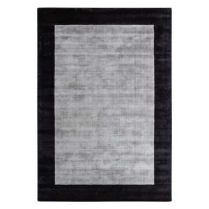 Viscose: Monu Black Grey Rug
