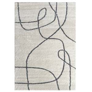 Modern Contemporary: Mercer Sketch White/Black Rug