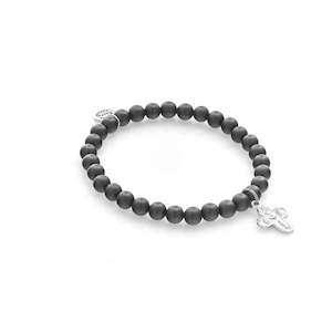 Revival: Super Cross Bracelet Black Onyx + Silver
