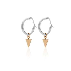 Two-Tone Kate Hoop Earrings Silver + Gold
