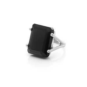 Prima Donna Ring Black Onyx + Silver