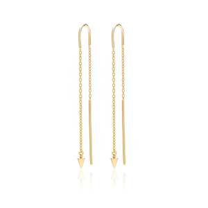 Superfine / Spike Thread Earrings / Gold