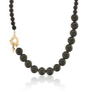 Aurora: Luna / Necklace  / Black Onyx + Gold
