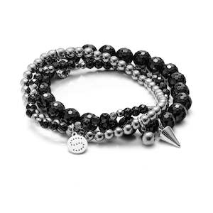 Best Sellers: Charme / Bracelet Trio / Black Onyx + Silver