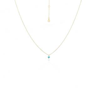 Superfine Mini Turquoise Necklace Gold