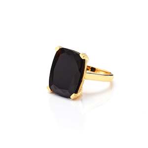 Forever Ring: Goddess Ring Black Onyx + Gold