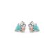 Bloom / Stud Earrings / Amazonite, Rose Quartz, Pink Opal + Silver