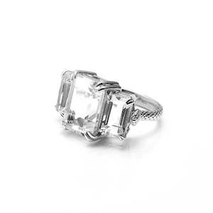 Womens Rings: Temptation Ring Clear Crystal + Silver