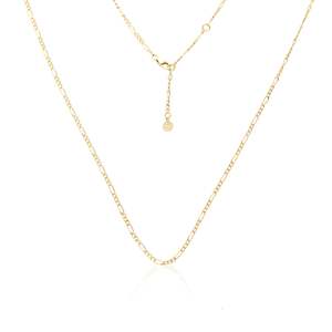 Mens Edit: Men's Edit Figaro Fine Gold Necklace