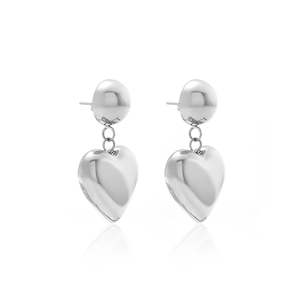 Womens Earrings: Cupid / Drop Earrings / Silver
