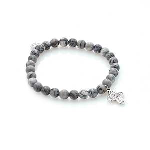 Super Cross Bracelet Landscape Jasper + Silver