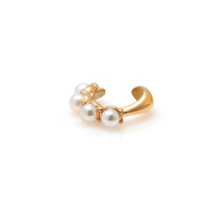 Siren Ear Cuff Pearl + Gold