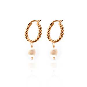 Trésor Hoops Pearl + Gold