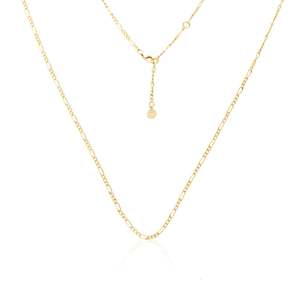 Gold Necklaces: Figaro Fine Necklace Gold