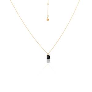 Pendant Necklaces: Reverie Necklace Black Spinel + Gold