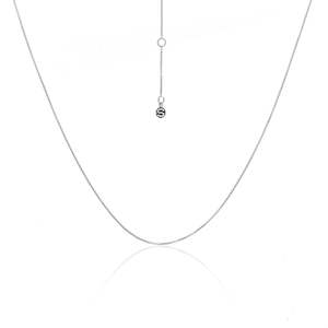 Lumiere: Fine Box Chain Necklace Silver