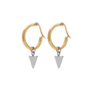 Muse: Two-Tone Kate Hoop Earrings Gold + Silver