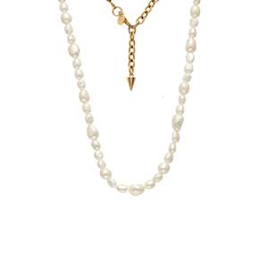 Bridal: Allure Necklace Pearl + Gold