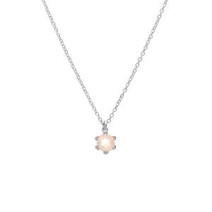 Bridal: Harmony Necklace Rose Quartz + Silver