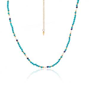 Sorrento: Sorrento Necklace Turquoise + Gold