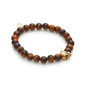 Men's Edit / Skulduggery / Bracelet / Tigers Eye + Gold