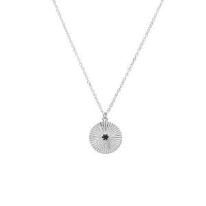 Silver Necklaces: Solace Necklace Black Spinel + Silver