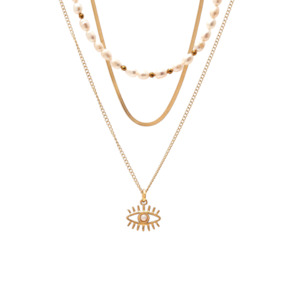 Celine Layering Necklace Set Gold