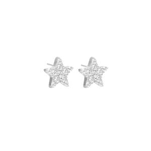 Etoile Stud Earrings CZ + Silver