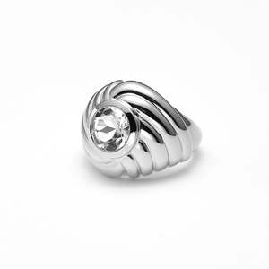 Luxury Gifts: Estelle Ring Clear Crystal + Silver