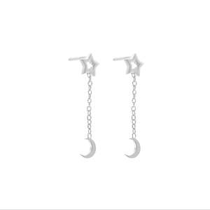 Superfine Starry Night Drop Earrings Silver