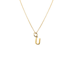 Gifts Under 100: Initial 'U' Necklace Gold