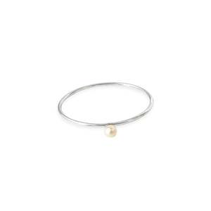 Superfine Ring Pearl + Silver
