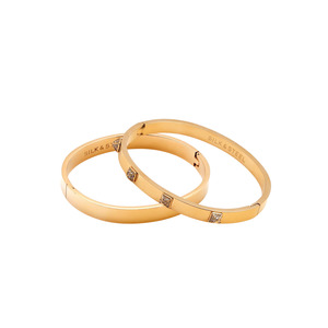 Jewellery Sets: Luccia and Prism Bangle Set Gold