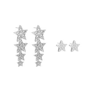 Jewellery Sets: Etoile Earring Set Silver