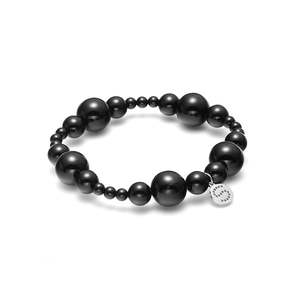 Ombre Bracelet Black Onyx + Silver
