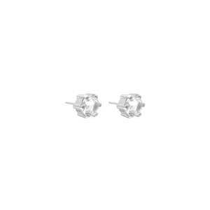 Spring Edit: Harmony Stud Earrings Crystal Quartz + Silver