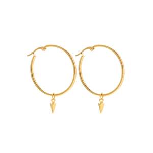All The Way Hoop Earrings Gold