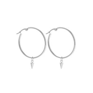 All The Way Hoop Earrings Silver