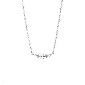 Gifts Under 200: April Birthstone Necklace White Topaz + Silver