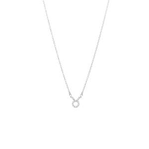 Sterling Silver Necklaces: Taurus Necklace CZ + Silver