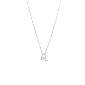 Sterling Silver Necklaces: Leo Necklace CZ + Silver